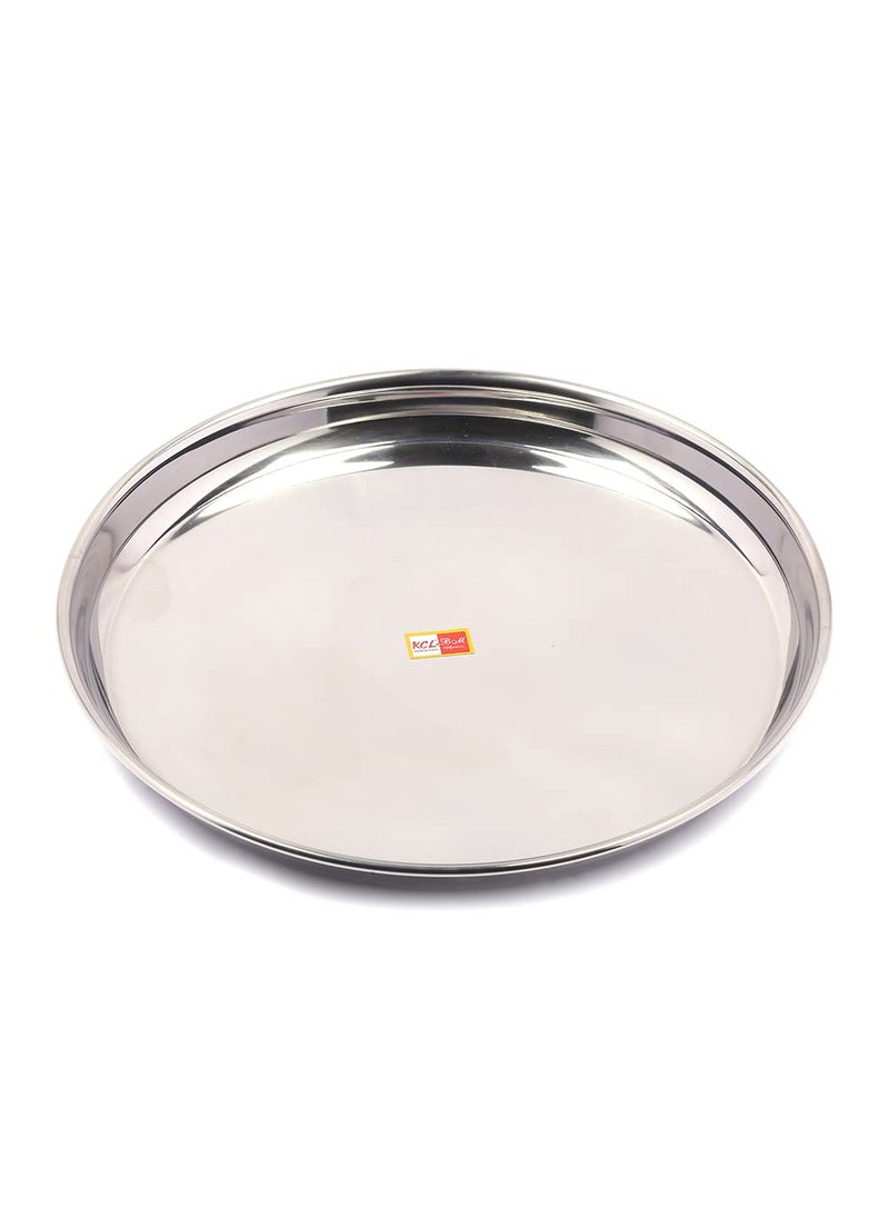 KCL Stainless Steel Heavy Gauge Dinner Thali Set - Set of 2