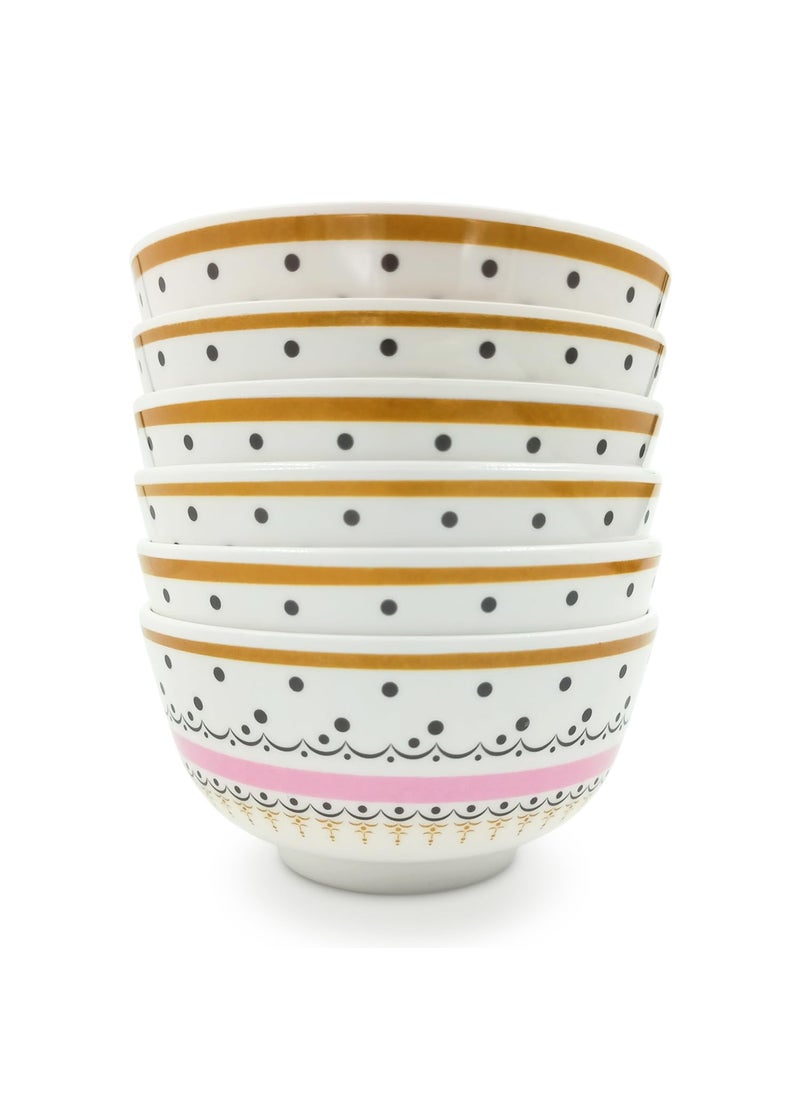 Superware | Pure Melamine | Katori Set – Diamond 3.5” (6 nos.) | Stain Free, Glazed Finish