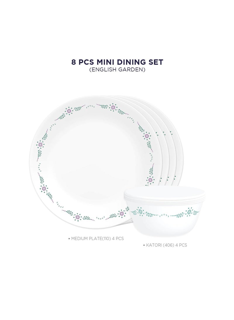 Corelle Livingware 8 Pc Basic/Mini/Starter Dining Set Set-English Garden