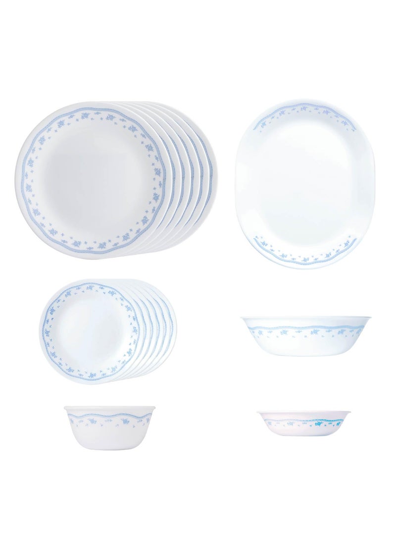Corelle Livingware Series Morning Blue 21 Pcs Dinner Set