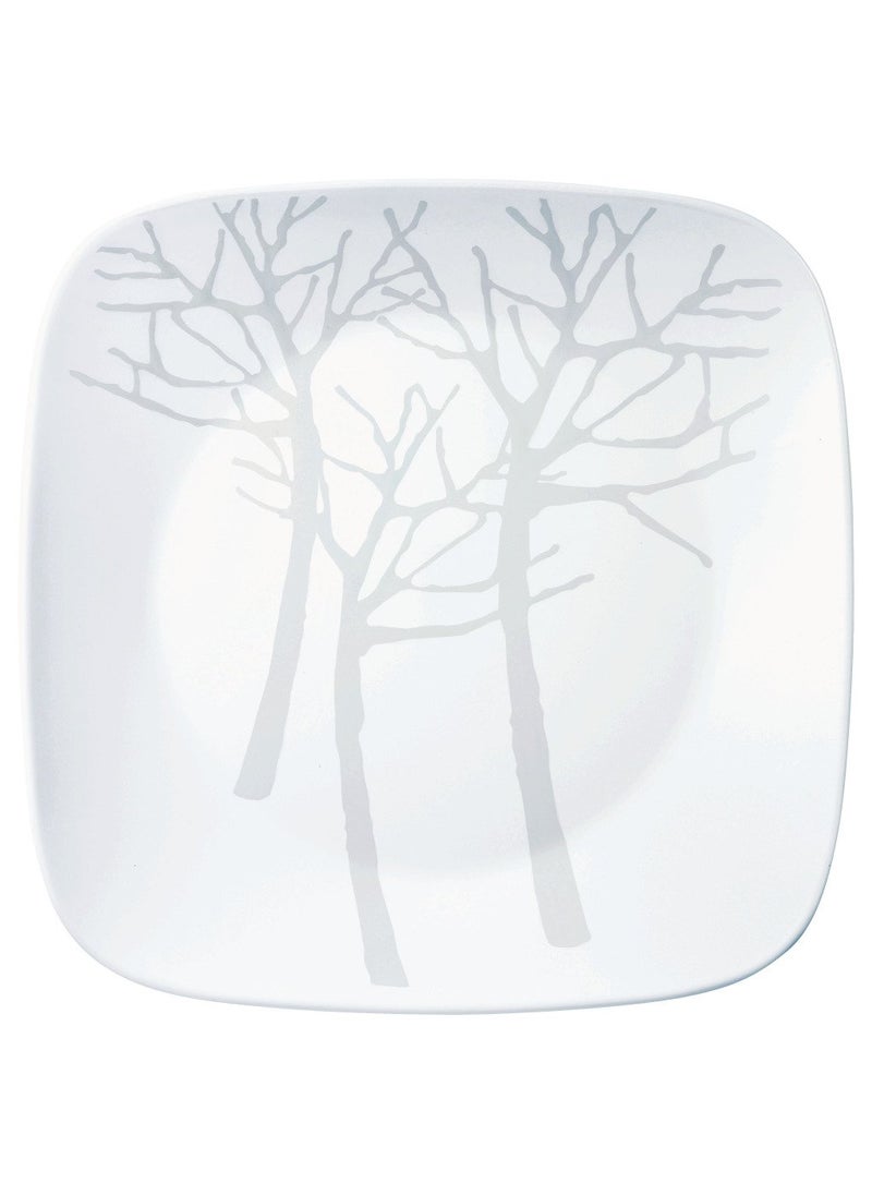 Corelle Frost Glass Square Dinner Plate Pack of 6, 26.7CM, Multicolor