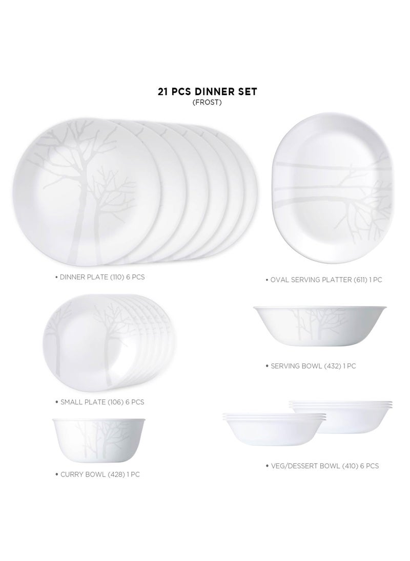 Corelle Asia Collection Gold Series 21 Pc Dinner Set - Frost