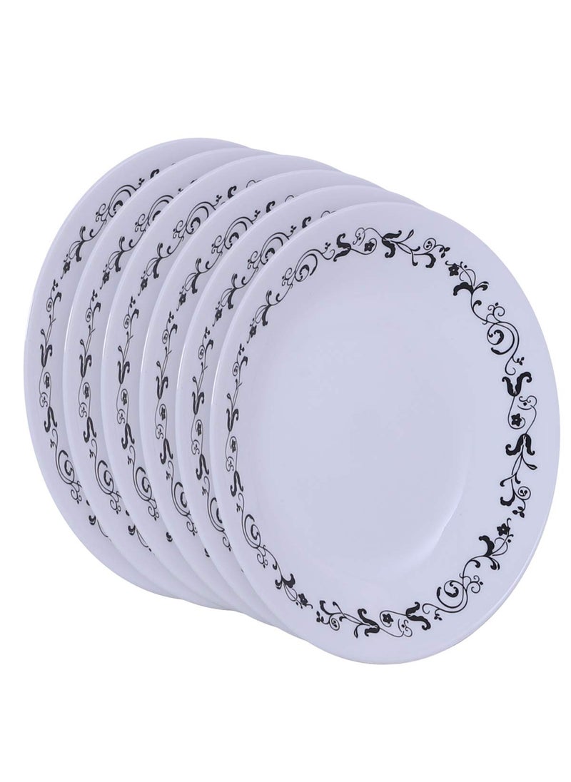 Corelle Garden Getaway Glass Small Plate Pack of 6, 17CM, Multicolor