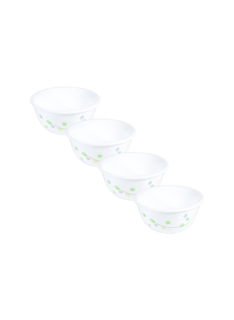 CORELLE Livingware Plus Green Delight 177ml Katori Pack of 4