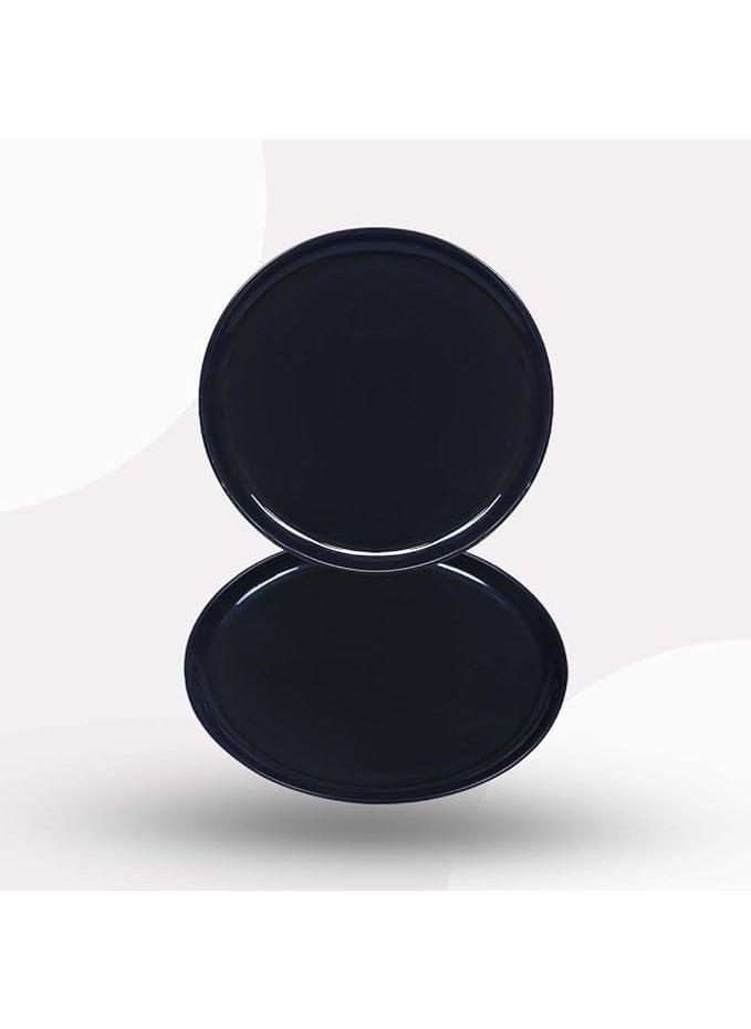 Everbuy® Round Plastic Snack Plate | 8 inch |Snacks Serving Plates Half Plate Set, Set of 24