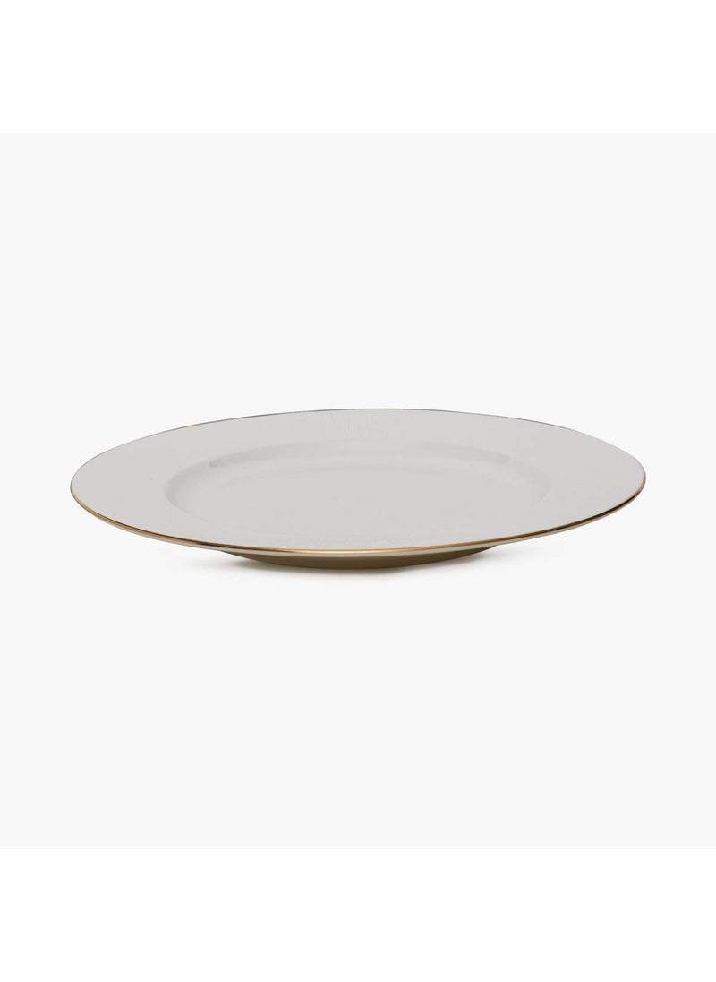 Home Centre Altius Solid Dinner Plates - Ceramic - Dinner Plate 27 cm x 27 cm x 2.3 cm -Beige -Non-Microwavable