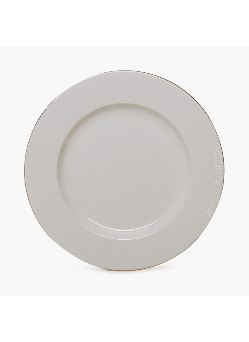 Home Centre Altius Solid Dinner Plates - Ceramic - Dinner Plate 27 cm x 27 cm x 2.3 cm -Beige -Non-Microwavable