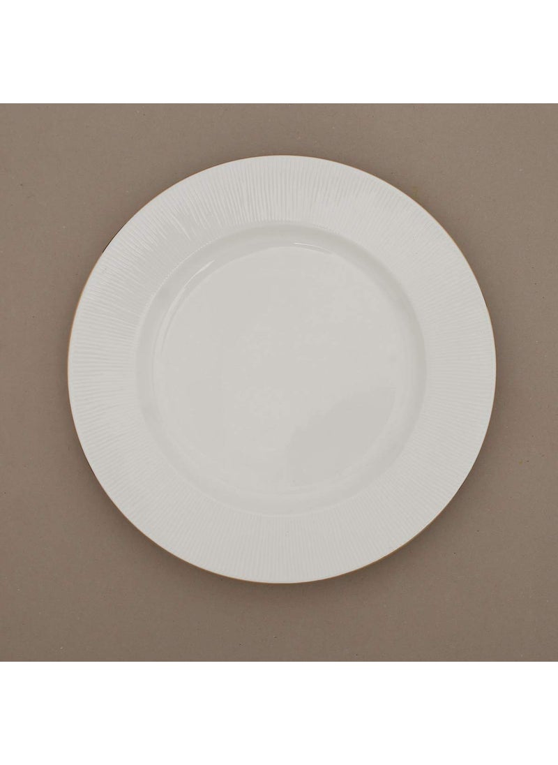 Home Centre Altius Solid Dinner Plates - Ceramic - Dinner Plate 27 cm x 27 cm x 2.3 cm -Beige -Non-Microwavable