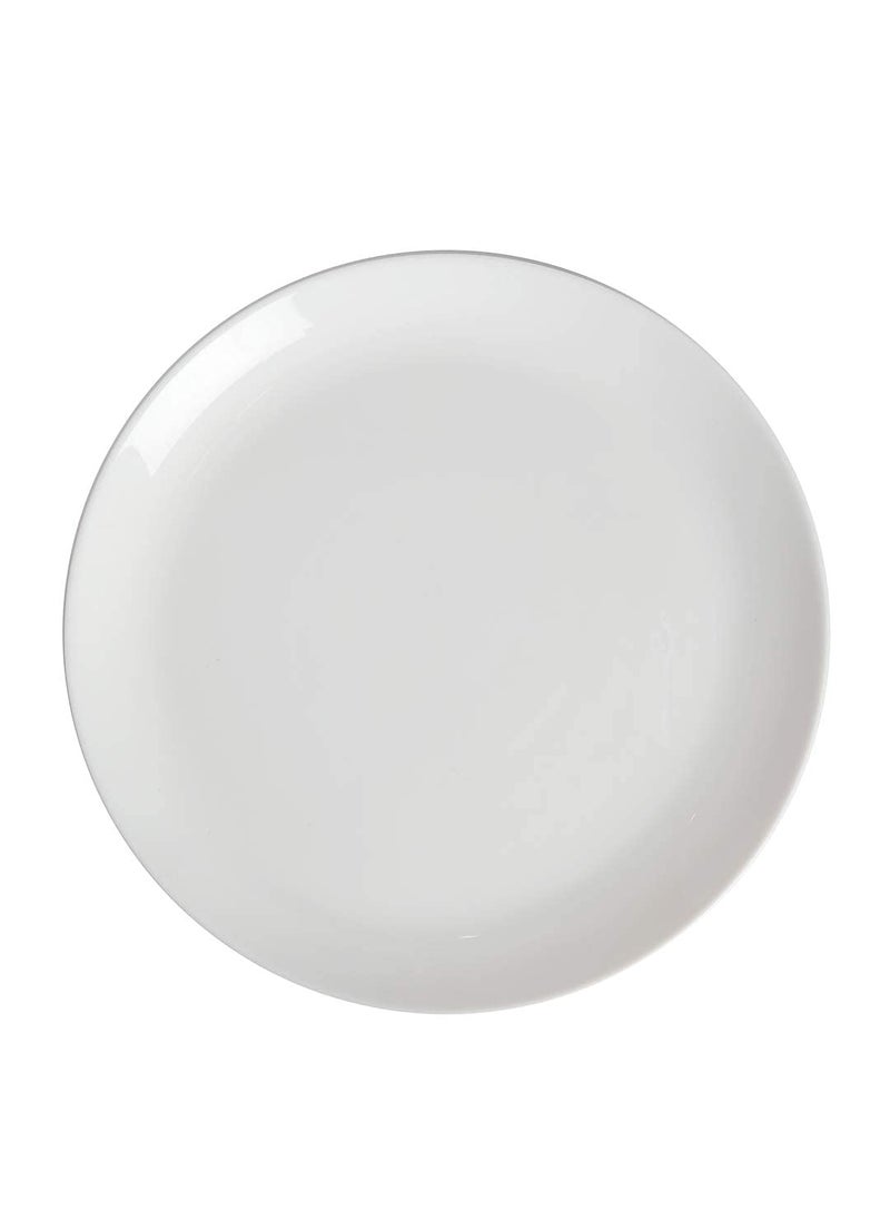 Everbuy® 11 Inch Round Clear Acrylic Pure White Plate (12 Pieces)