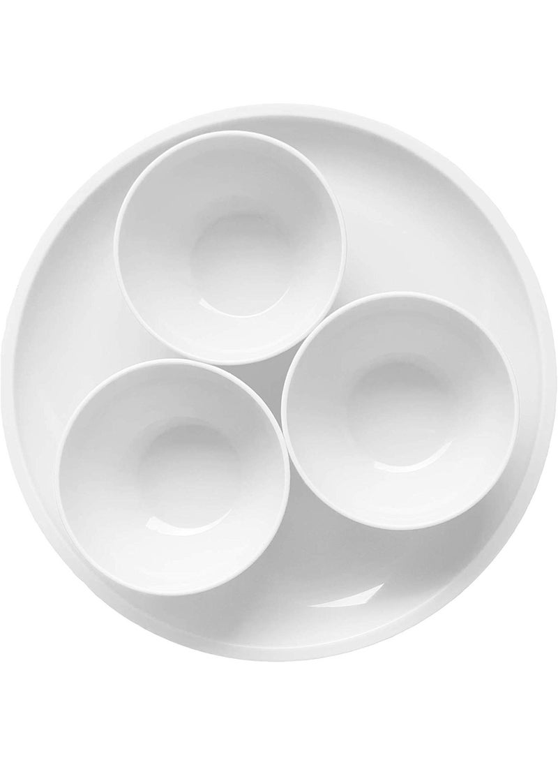 Everbuy® Microwave Safe and Unbreakable Round Full Plates with Bowl - Pack of 6 Plates and 6 Bowl Set-12 Pieces (Assorted Color)