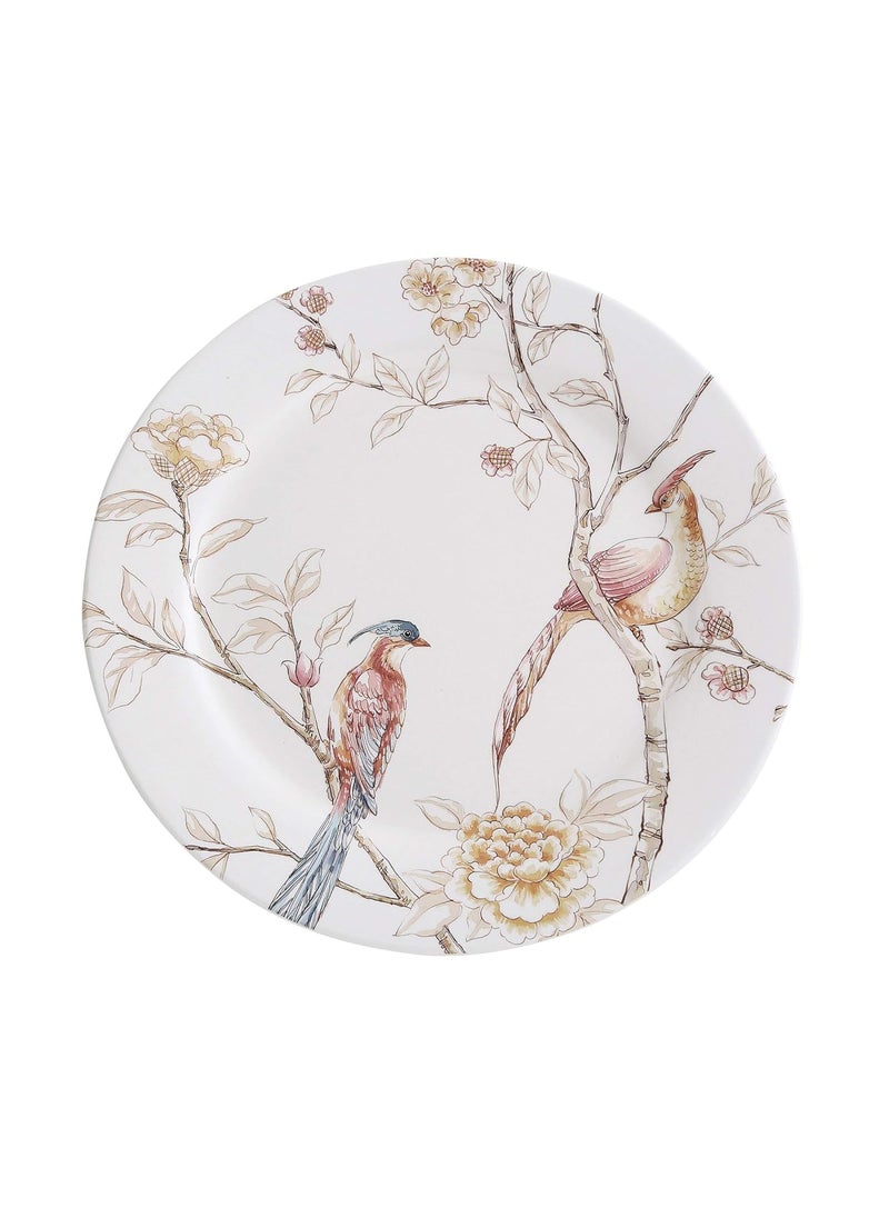 Home Centre Moksha Bird Print Dinner Plate, Multicolor, Standard, (MOKSHA-20-A)