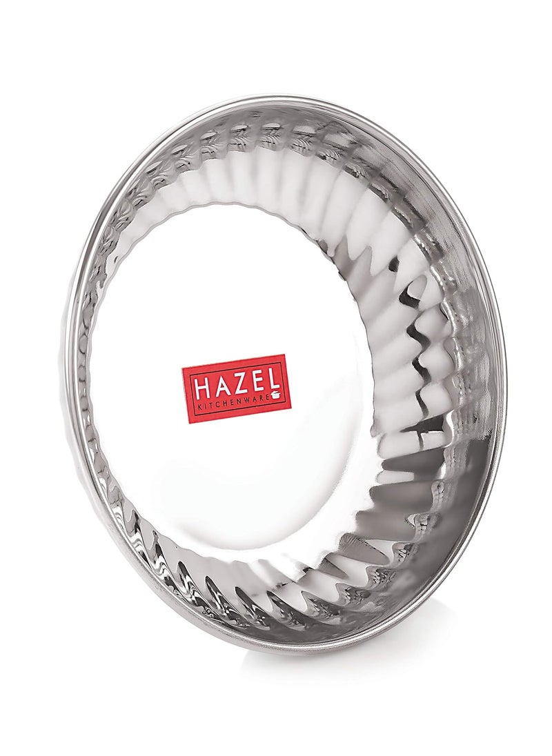 HAZEL Stainless Steel Plate Set | 11.4 cm Each Snacks Serving Plates, Small Size | Multipurpose Dinner Plates for Kitchen Ideal for Daily Use, Set of 12