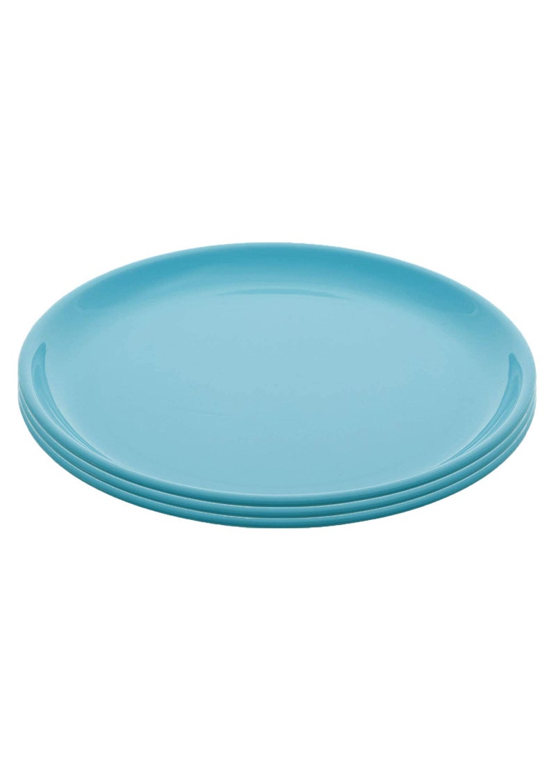 Everbuy Microwave Safe Round Full Plate Set, Set of 3, (Ocean Blue)