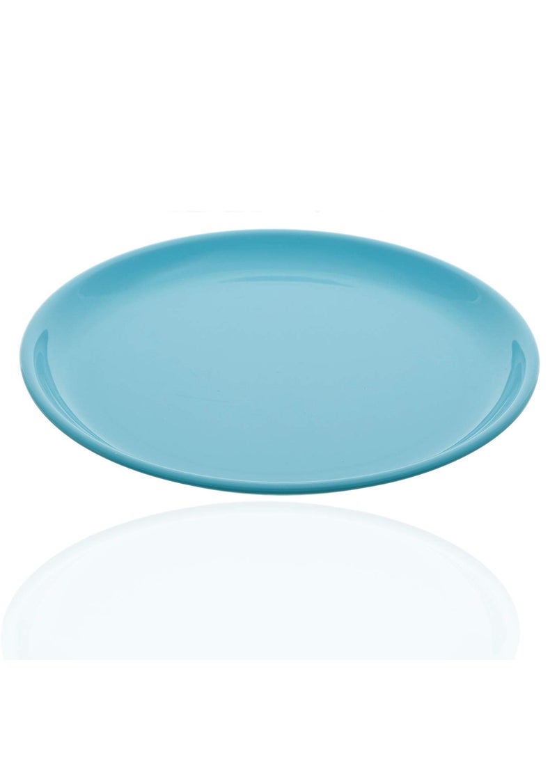 Everbuy Microwave Safe Round Full Plate Set, Set of 3, (Ocean Blue)