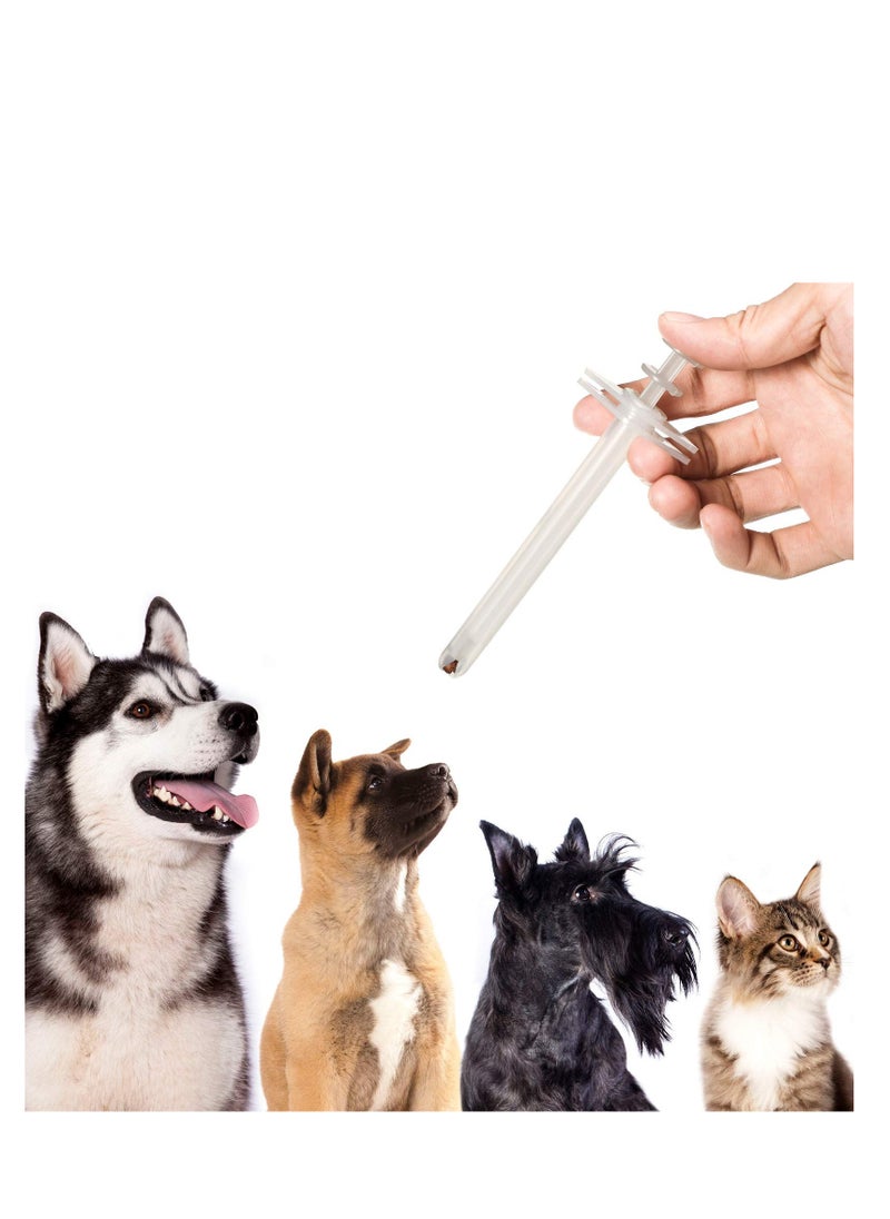 4 Pieces Cats Dogs Pill Dispenser Pet Piller Animal Feeding Kit Pill Feeding Dispenser for Cats Dogs Birds Baby Animals