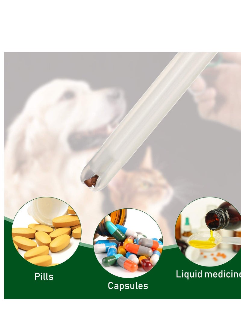 4 Pieces Cats Dogs Pill Dispenser Pet Piller Animal Feeding Kit Pill Feeding Dispenser for Cats Dogs Birds Baby Animals