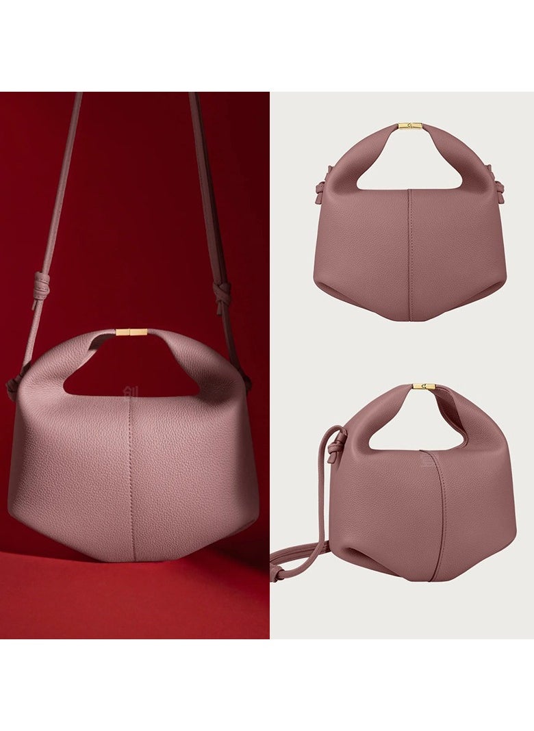 Cowhide shoulder slung commuter handbag