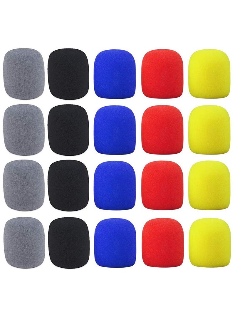 20 Pack Microphone Cover, Foam Microphone Windshields Foam Mic Cover Handheld Microphone