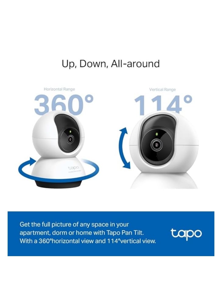 TP-Link Tapo C220 Pan/Tilt Smart AI 2K 4MP QHD 1440p Home Security Wi-Fi Camera| Alexa & Google Assistant Enabled |Night Vision|Two-Way Audio| Motion Detection