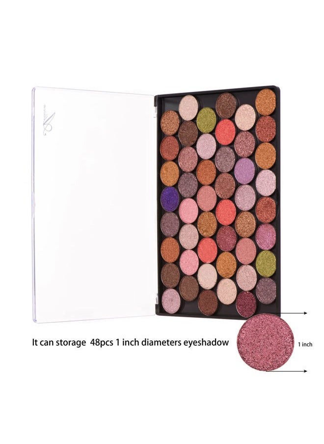 Large Empty Magnetic Transparent Plastic Makeup Palette for Eyeshadow Lipstick Blush Powder