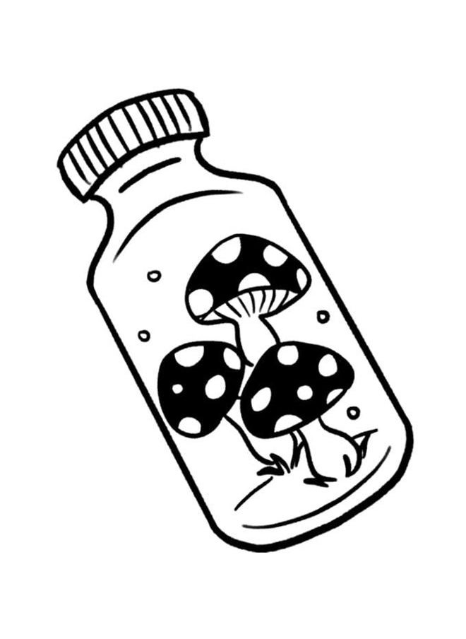 Inkbox Temporary Tattoos, Semi-Permanent Tattoo, One Premium Easy Long Lasting, Water-Resistant Temp Tattoo with For Now Ink - Lasts 1-2 Weeks, Amanita, 3 x 3 in