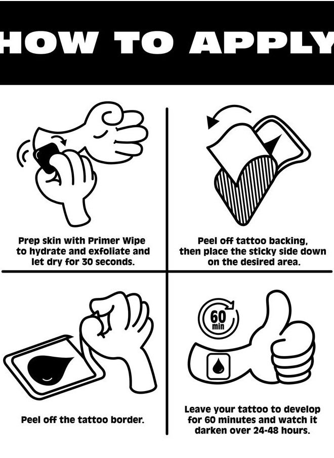 Inkbox Temporary Tattoos, Semi-Permanent Tattoo, One Premium Easy Long Lasting, Water-Resistant Temp Tattoo with For Now Ink - Lasts 1-2 Weeks, Amanita, 3 x 3 in