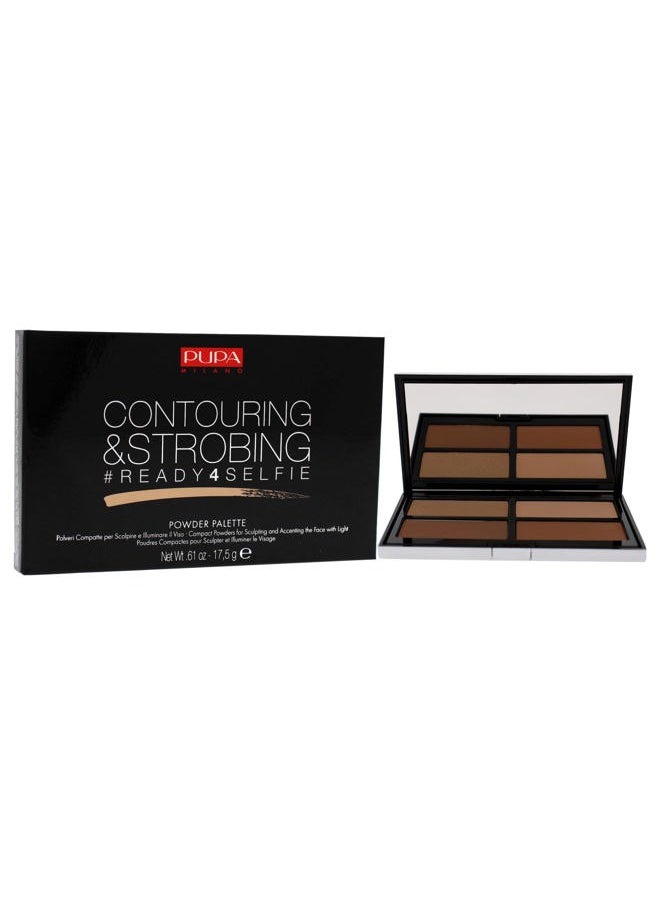 #Ready4Selfie Contouring And Strobing Powder Palette - Illuminates And Sculpts The Face - Minimizes Blemishes - Provides A Smooth And Natural Look - Paraben Free - 002 Medium - 0.61 Oz