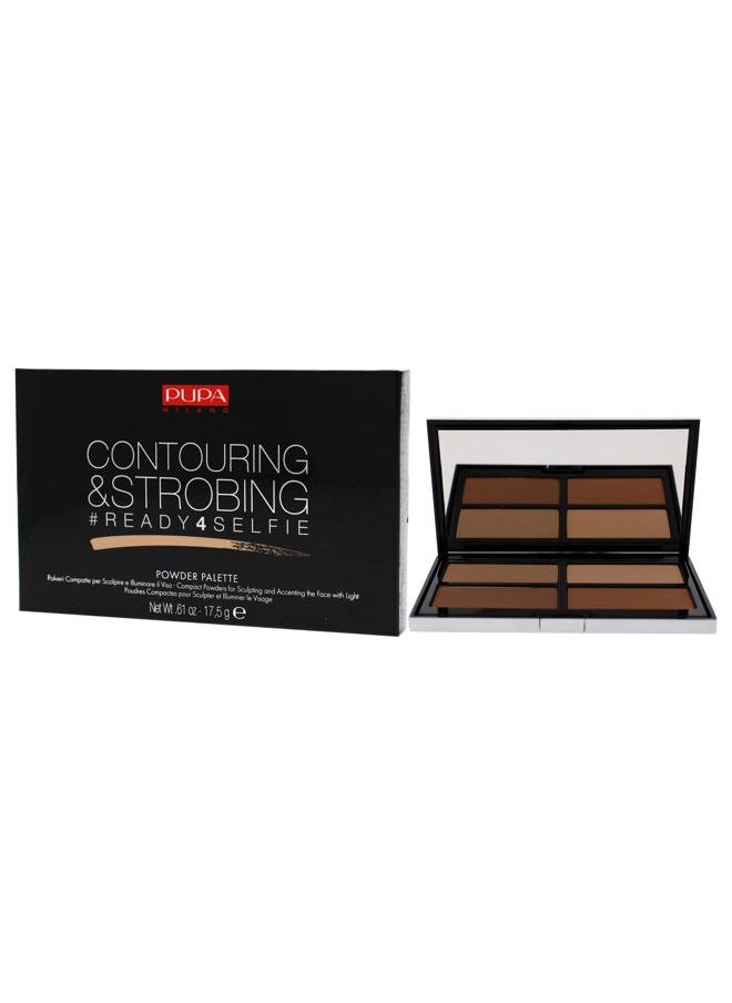 #Ready4Selfie Contouring And Strobing Powder Palette - Illuminates And Sculpts The Face - Minimizes Blemishes - Provides A Smooth And Natural Look - Paraben Free - 002 Medium - 0.61 Oz