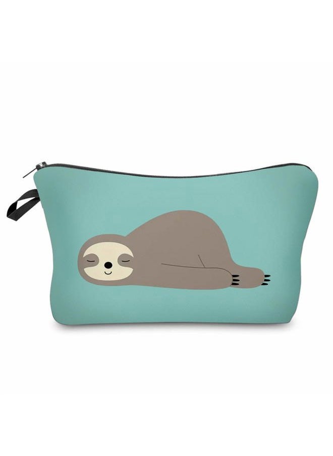 Cosmetic Bag for women, Small makeup pouch Travel bags for toiletries waterproof Sloth gifts (51806)
