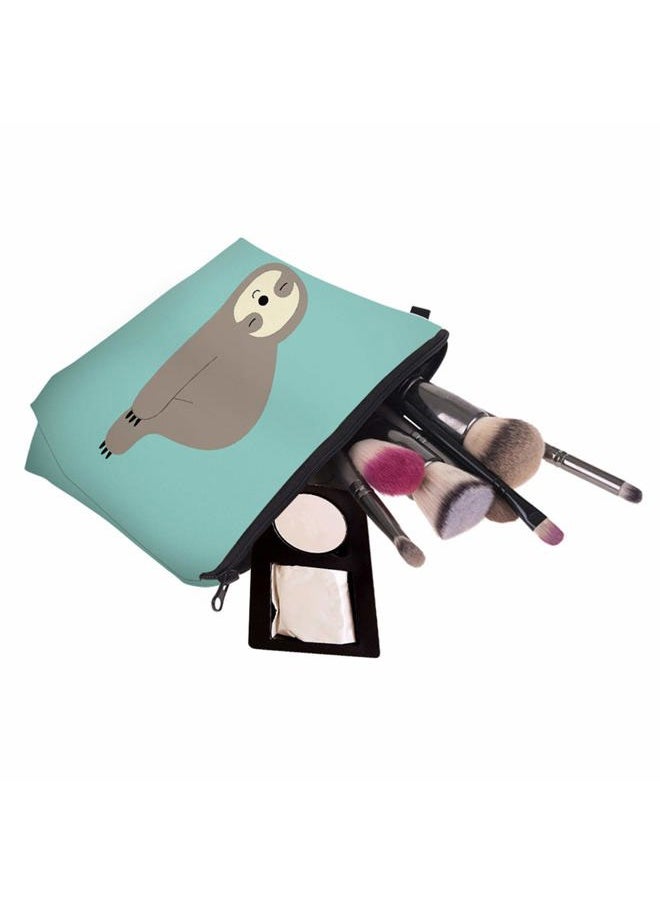 Cosmetic Bag for women, Small makeup pouch Travel bags for toiletries waterproof Sloth gifts (51806)