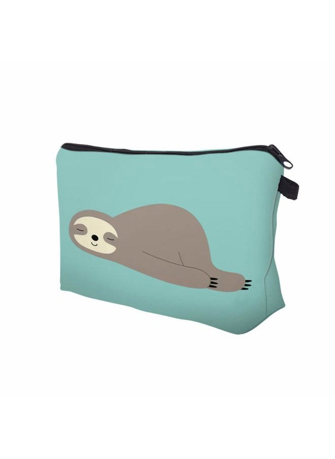 Cosmetic Bag for women, Small makeup pouch Travel bags for toiletries waterproof Sloth gifts (51806)