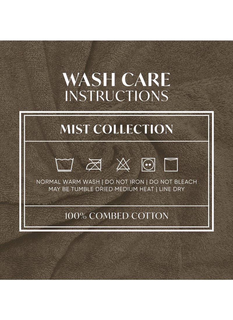 Kassino 8 Piece Towels Set - 100% Combed Cotton Includes 2 Bath, 2 Hand & 4 Face Towels, Soft & Quick-Dry, Highly Absorbent, Double Stitched Hotel Towels Quality | Brown