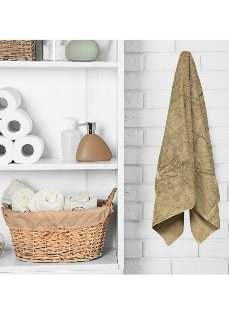 Kassino 8 Piece Towels Set - 100% Combed Cotton Includes 2 Bath, 2 Hand & 4 Face Towels, Soft & Quick-Dry, Highly Absorbent, Double Stitched Hotel Towels Quality | Beige
