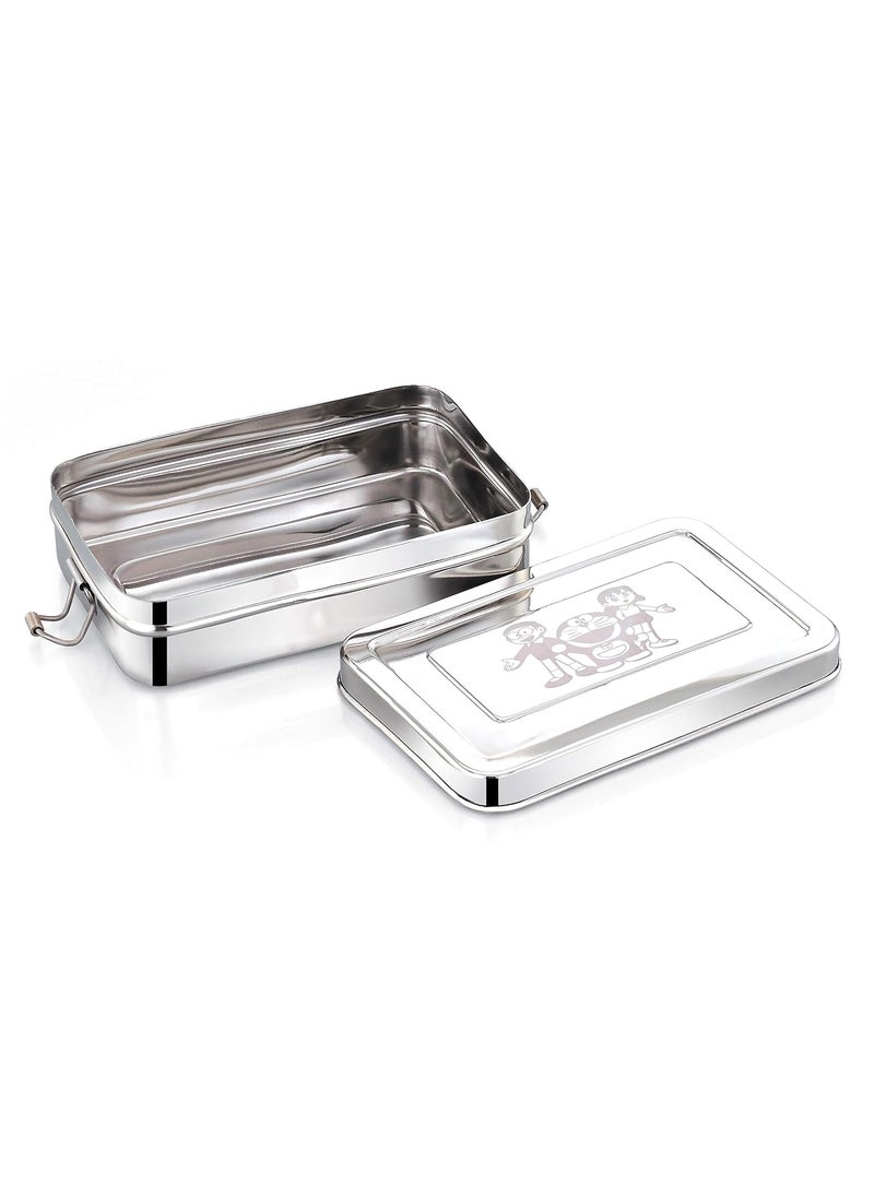 Expresso Stainless Steel Lunch Box for School, Office Tiffin – Rectangular Shape Pack of 1