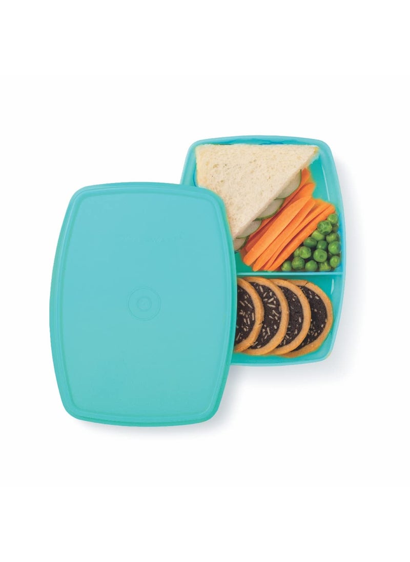 Tupperware Slim Divided Lunch Container (Set of 1), Blue
