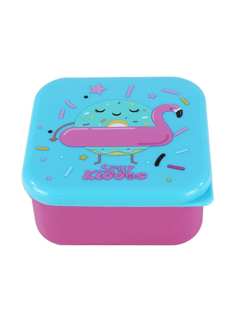 Smily Kiddos 4 in 1 Container-Dessert Theme Microwave Safe Food Storage Lunch Box Freezer & Dishwasher Safe Removable Compartment Food Containers