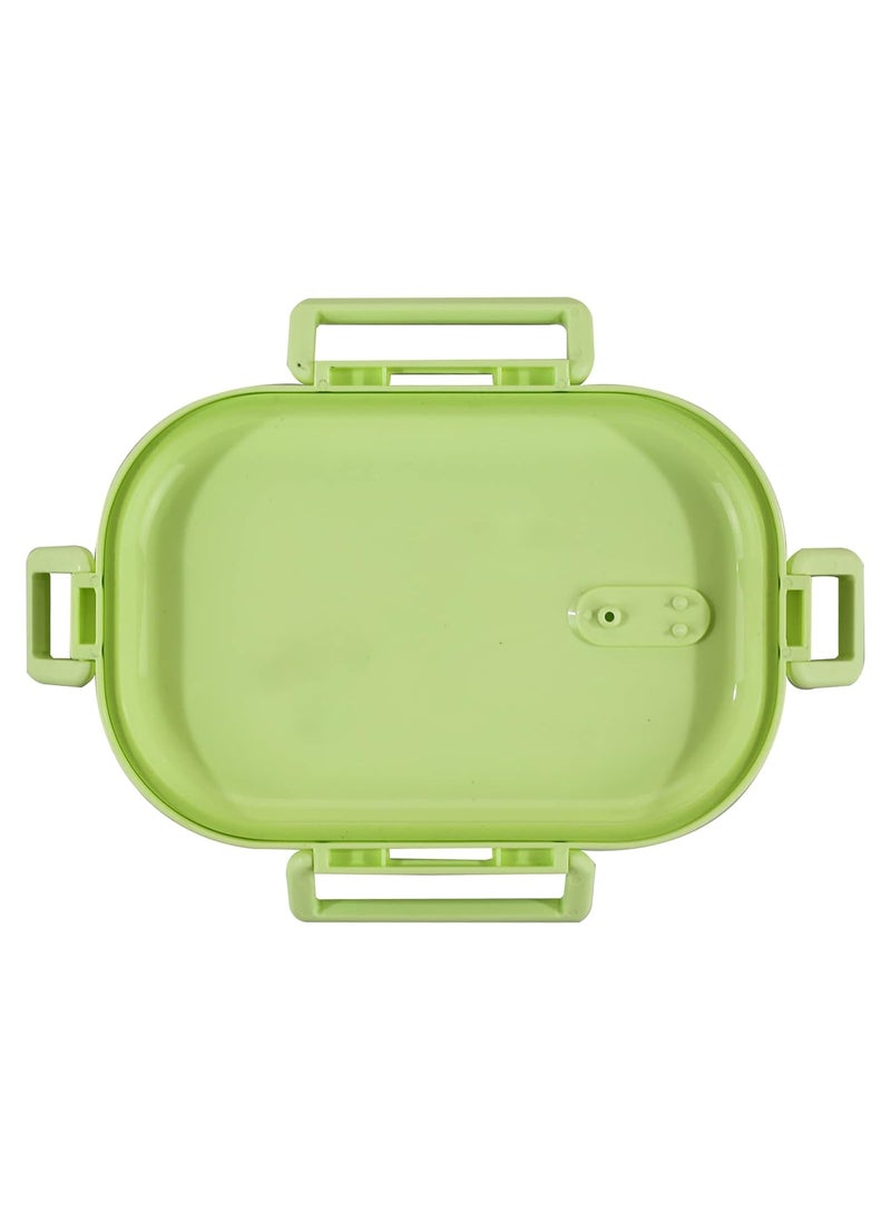 Smily Kiddos Kids Stainless Steel Insulated Lunch Box Space Dino Theme - Green |Age Above 3 Years| 100% BPA Free and Food Grade