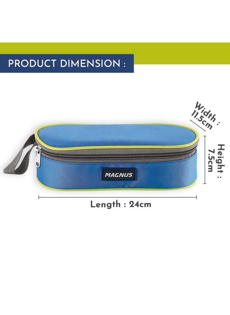 Magnus Avanza 2 Deluxe Stainless Steel Lunch Box | Airtight, Leakproof, Insulated | Ideal Lunch Box for Kids | Lunch Boxes for Office Men and Women | Compact Design with Carrying Pouch