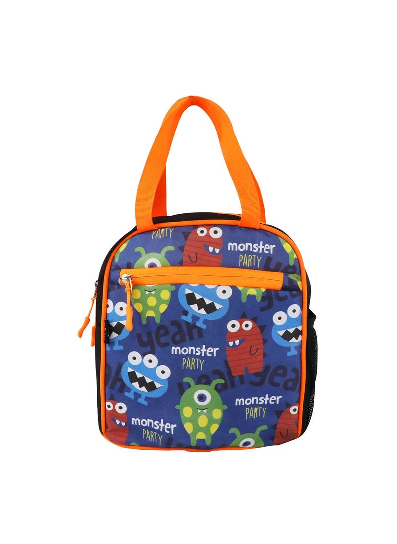 Smily Kiddos Joy Lunch Bag- Monster Theme - Blue| one Main Compartment | Best Birthday Return Gifts for Boys & Girls