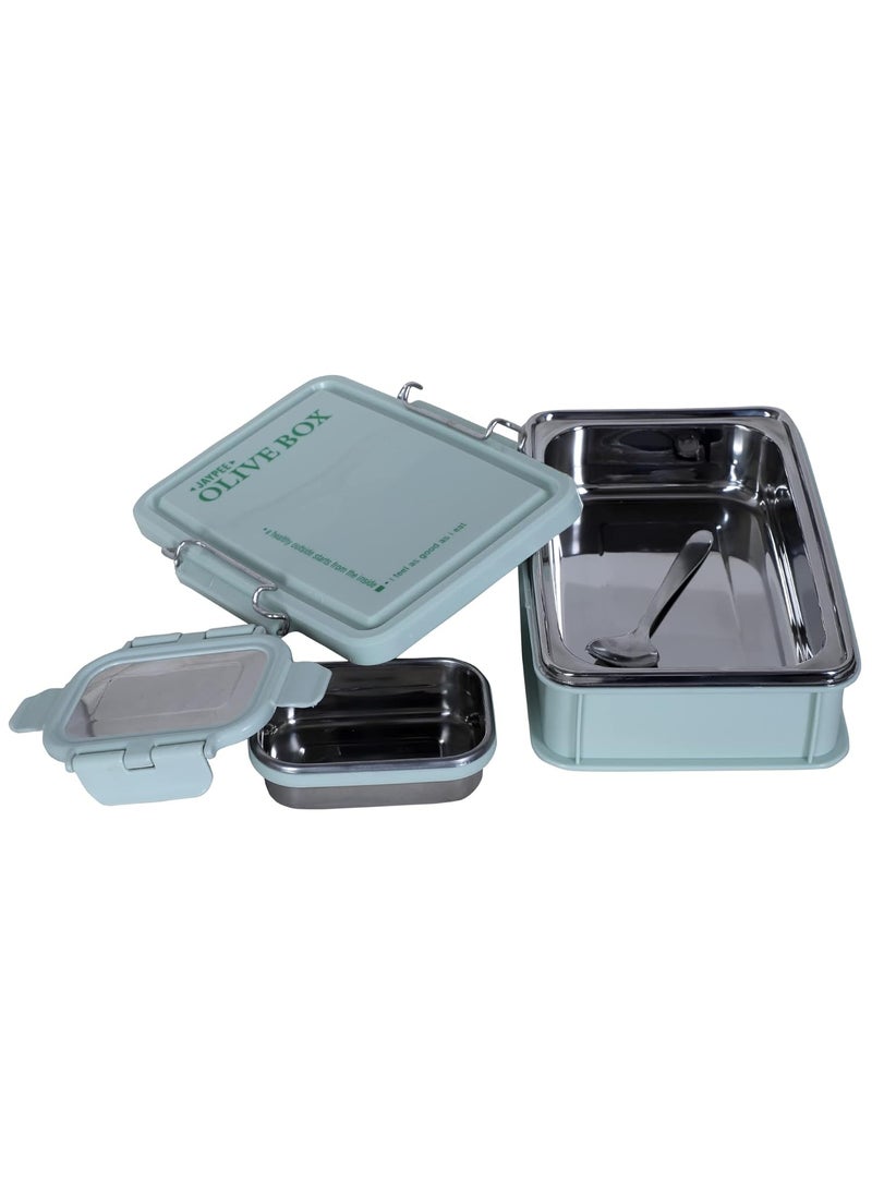 JAYPEE Insulated Stainless Steel Beststeel Green Insulated Kids Lunch Box, 720 Ml