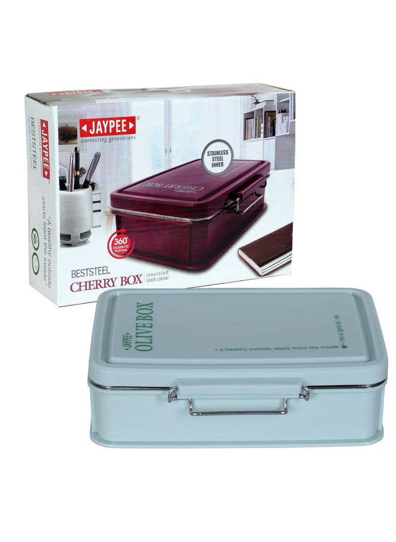 JAYPEE Insulated Stainless Steel Beststeel Green Insulated Kids Lunch Box, 720 Ml