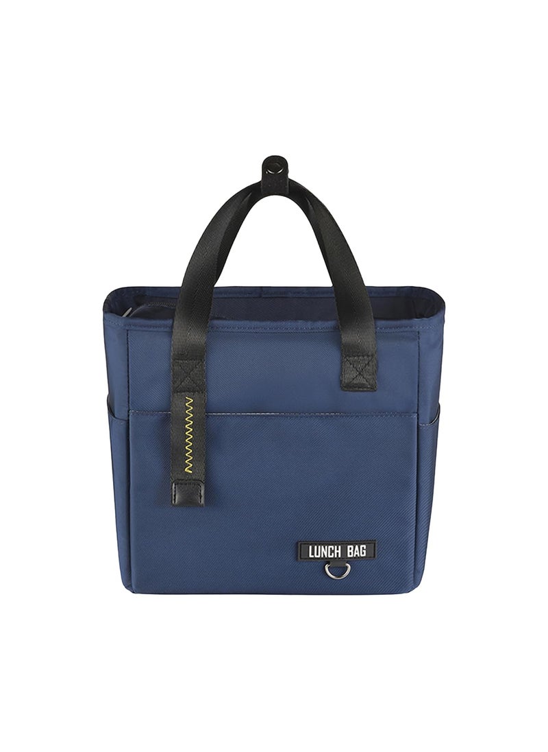 UMAI Insulated Lunch Bag for Kids, Women & Men, Ideal Tote Tiffin Bag for Office/School/Camping/Gym-Lightweight, Durable Handle, Large Capacity, Multifunctional Pockets, Easy to Clean (Navy Blue)