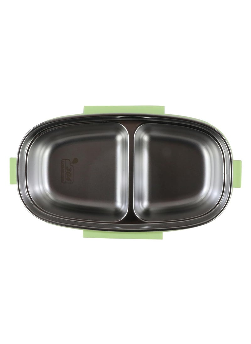 Smily Kiddos Kids Stainless Steel Insulated Lunch Box Robot Theme - Green |Age Above 3 Years| 100% BPA Free and Food Grade
