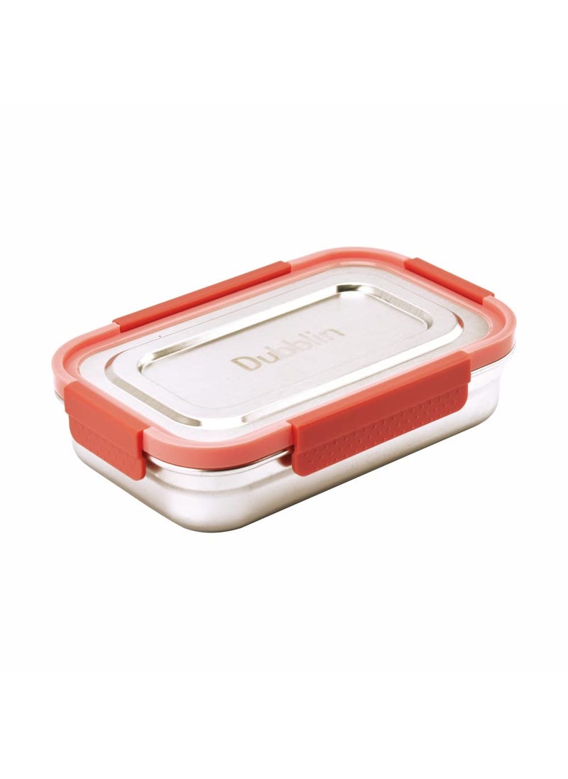 DUBBLIN Dineout Sr. Stainless Steel Lunch Box Insulated Airtight Spill Proof, sabzi Container Inside, 1000 ml, Pink