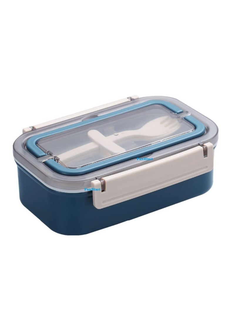 FunBlast Lunch Box for Kids – Lunch Box with Stainless Steel Inner Case, Fork & Spoon, Insulated Lunch Box for Office, Tiffin Box for Office, BPA Free Lunch Box – 650 ML (Blue)