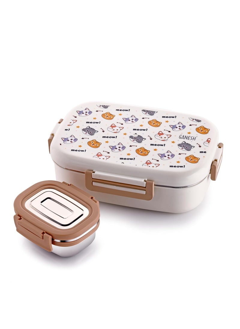 Ganesh Skipper Insulated Airtight Leak-Proof Lunch Box for Office, School, Picnic - 750ml - Color May Vary