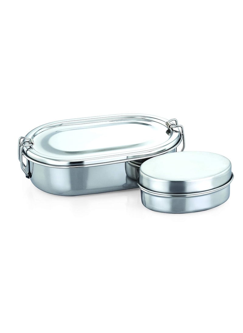 Expresso Stainless Steel Lunch Box for School, Office Tiffin – Capsule Shape