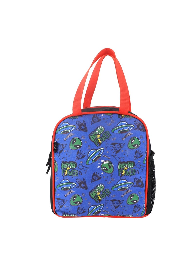 Smily Kiddos Joy Lunch Bag- Alien Theme - Blue| one Main Compartment | Best Birthday Return Gifts for Boys & Girls