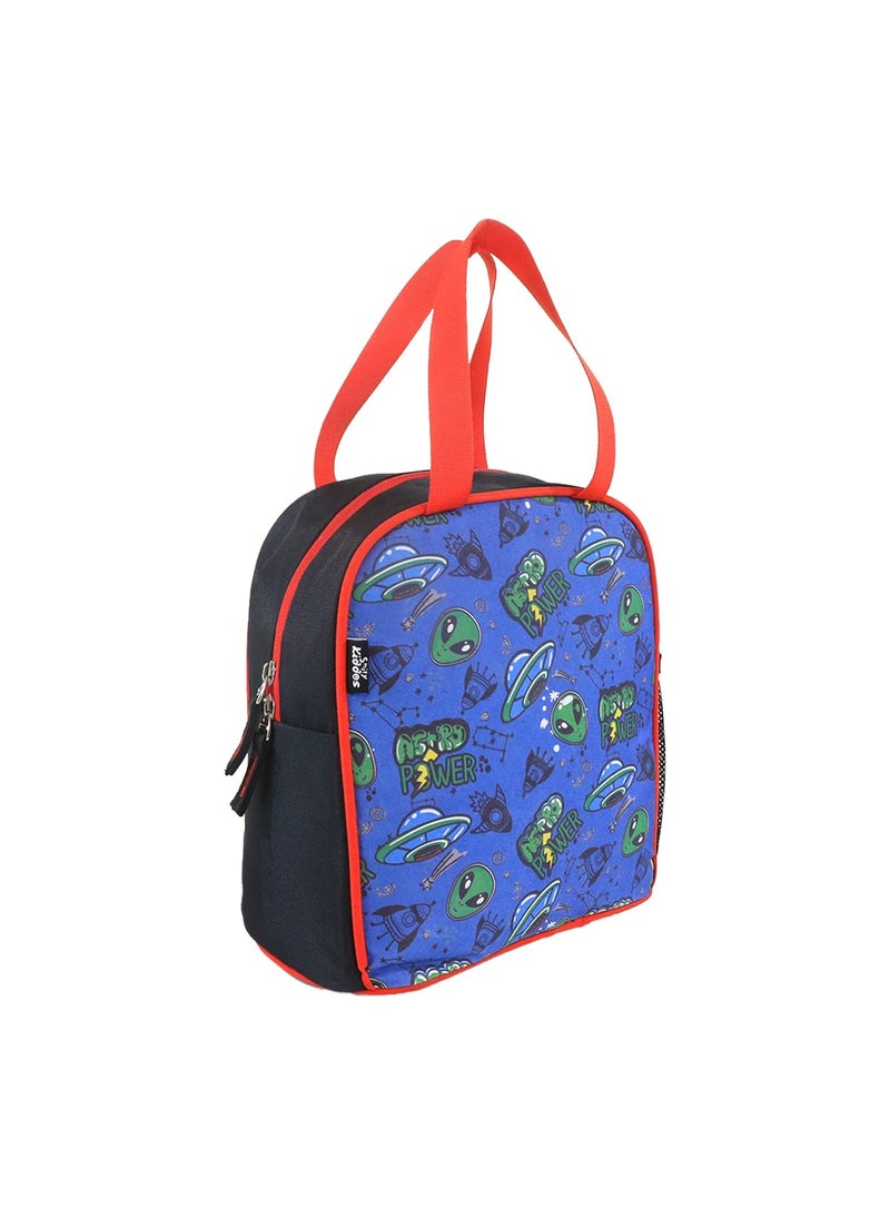 Smily Kiddos Joy Lunch Bag- Alien Theme - Blue| one Main Compartment | Best Birthday Return Gifts for Boys & Girls