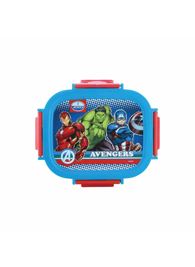 JOYO True Food Small Stainless Steel Lunch Pack 550 ML, with Dabbi 80 ML | Stainless Steel Lunch Box | Lunch Box with Snap Lock | Perfect for School, College & Office | Marvel Avengers